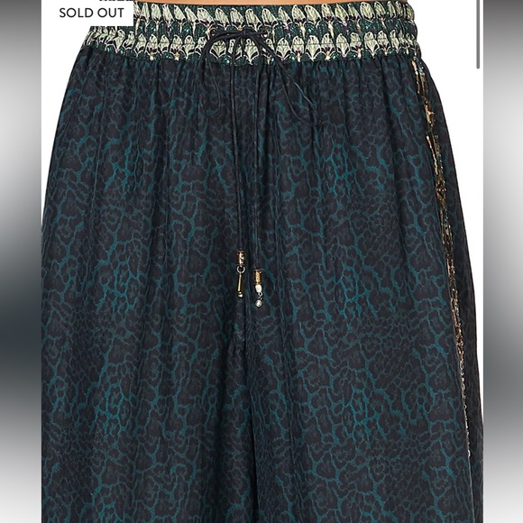 Camilla Straight Leg Pant Fitzgeralds Flapper L 100% Silk